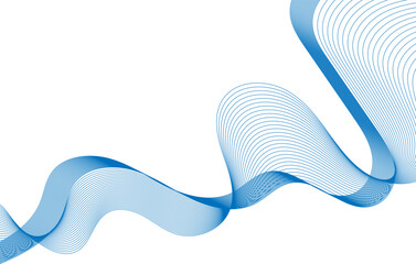 Abstract smooth swoosh speed blue wave, Design element for technology, science
