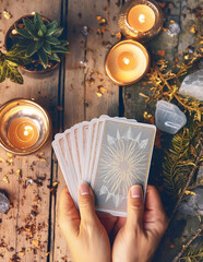 Cartomancy, Tarot, Spirituality, natural Background - AI generated