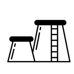 Mining Industry Flat Outline Icon