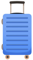 Cartoon blue suitcase Clip Art Transparent Background