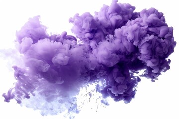 Fototapeta premium Vibrant Pink Powder Explosion - Dynamic Abstract Smoke Burst on Clean White Background. Beautiful simple AI generated image in 4K, unique.