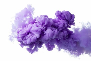 Obraz premium From the middle of the bluish-pink smoke, white clouds erupt, fly up and mix with the total mass.. Beautiful simple AI generated image in 4K, unique.