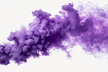 Fototapeta premium Multicolored smoke puff cloud design elements on a dark background - generative ai . Beautiful simple AI generated image in 4K, unique.