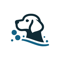 dog wash pet care logo vector illustration template design