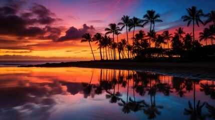 sunset on the river