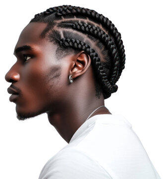 PNG Handsome black young man portrait cornrows adult.