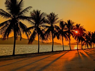 sunset in the beach, Phuket, Thailand 