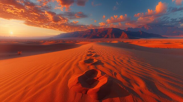 Majestic Desert Dunes Under a Mystical Sky - Enigmatic Landscape Photography with Canon EOS 80D