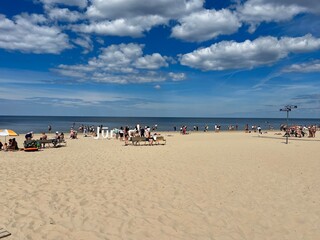 Sandy beach in Jurmala, Latvia