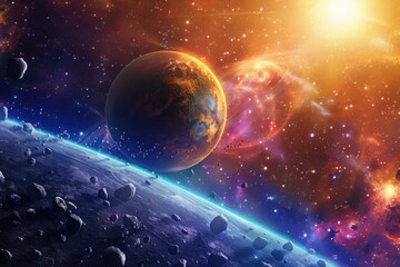 A majestic view of Saturn with its rings