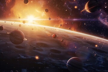 A majestic view of Saturn with its rings