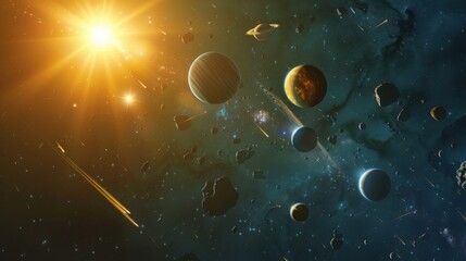 A majestic view of Saturn with its rings