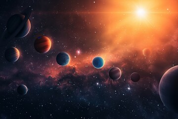 A majestic view of Saturn with its rings