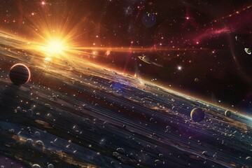 A majestic view of Saturn with its rings