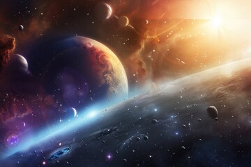 A majestic view of Saturn with its rings