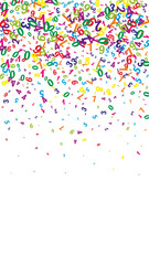 Scattered numbers. Colorful childish digits