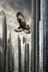 eagle in the city