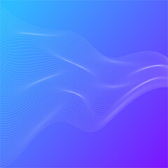 ABSTRACT WHITE WAVY LINES PATTERN GRADIENT BLUE PURPLE COLOR BACKGROUND. GOOD FOR POSTER, WALLPAPER, COVER, FRAME, FLYER, SOCIAL MEDIA, GREETING CARD