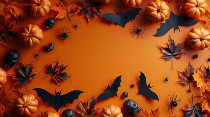 halloween background with pumpkins