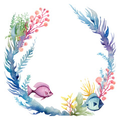 Fototapeta premium PNG Creativity underwater painting pattern.