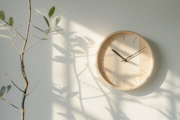 minimalist clock with no numbers and simple hands