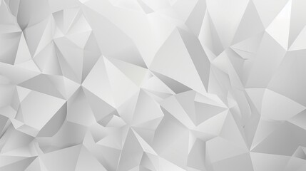 Fototapeta premium A sophisticated 3D rendered image illustrating abstract geometric low poly forms, made from numerous white polygons arranged to form a rich and dynamic texture.