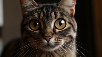  Enchanted gaze of a feline friend