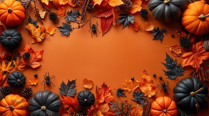 halloween pumpkin frame