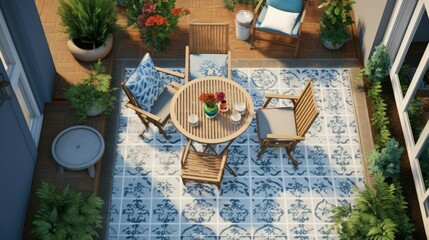 terrace of the hotel