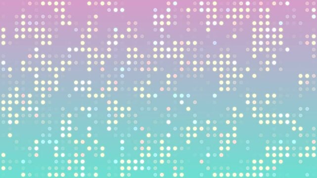 サイバーでデジタルな丸が並んだ背景素材/ピンク水色