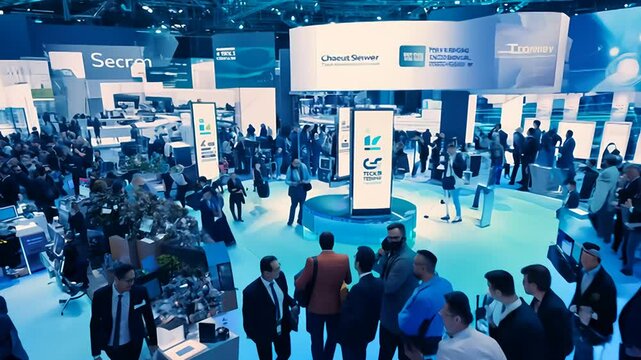 Crowds Gather at Tech Show in Moscow