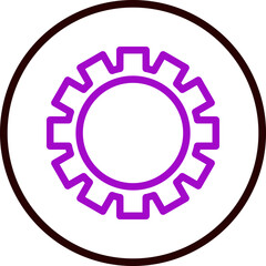 Settings Vector Line Purple Circle black
