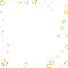 Gold sparkling star confetti.