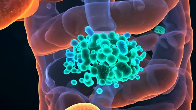 3D Visualization of a Cell Cluster Attacking Healthy Cells