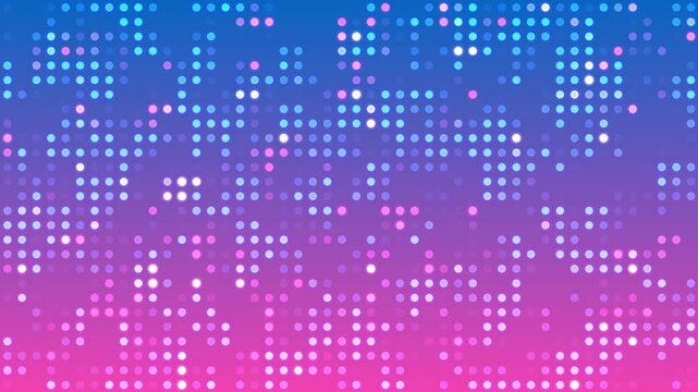 サイバーでデジタルな丸が並んだ背景素材/紫ピンク青