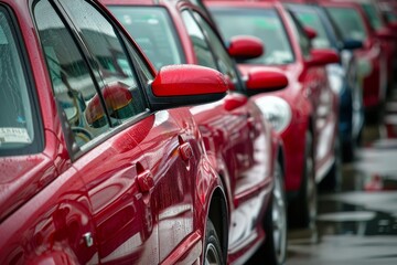 headlights close-up, car dealership, auto theme. Beautiful simple AI generated image in 4K, unique.