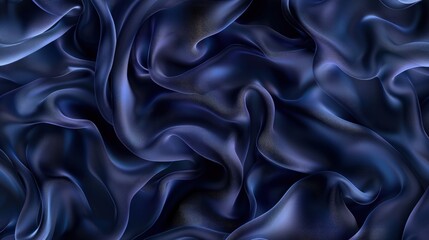 Obraz premium A seamless wallpaper pattern where indigo smoke swirls mimic the luxurious texture of silk, set against a dark, muted background to enhance the vividness of the indigo hues.