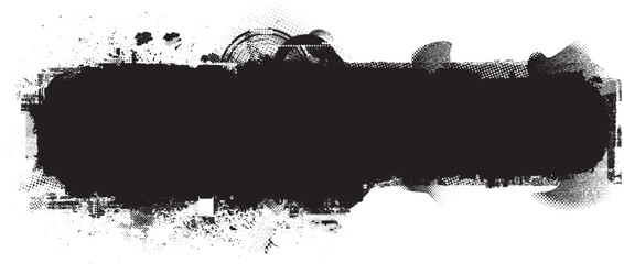 Glitch distorted grange shape . Noise grungy logo . Trendy defect error shapes . Glitched frame .Grunge textured . Distressed effect .Vector shapes