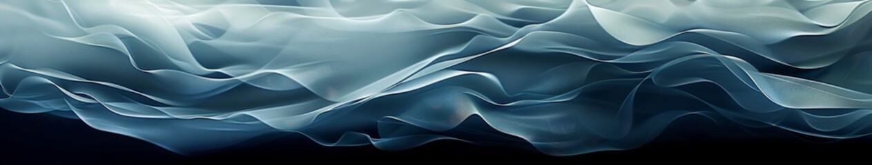 Obraz premium Abstract Waves and Ocean Paradise: Curved Artistic Nature Landscape, Perfect for Mobile and Computer Wallpapers, Featuring Beautiful Seasonal Changes, High-Resolution AI-Generated Scenic Art