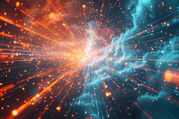 Modern Design Futuristic Cloud Computing Network - Connected Devices and Data - Trendy and Aesthetic Visual Technology Background . Beautiful simple AI generated image in 4K, unique.