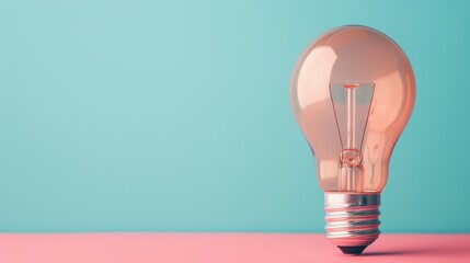 A conceptual image of a brown lightbulb, representing ideas and inspiration, with a minimalist and modern aesthetic. The image's simplicity and ample copy space make it versatile for various design