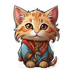 Obraz premium Cultural cat PNG 4000x4000 high resolution