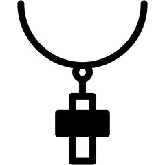 Christian, cross, necklace, religion, jewl Icon
