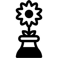 flower, leaves, nature, plant, pot Icon