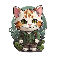 Fototapeta premium Cultural cat PNG 4000x4000 high resolution