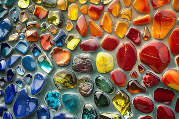 Obraz premium Generative ai on theme of beautiful texture broken glass for design natural abstract background