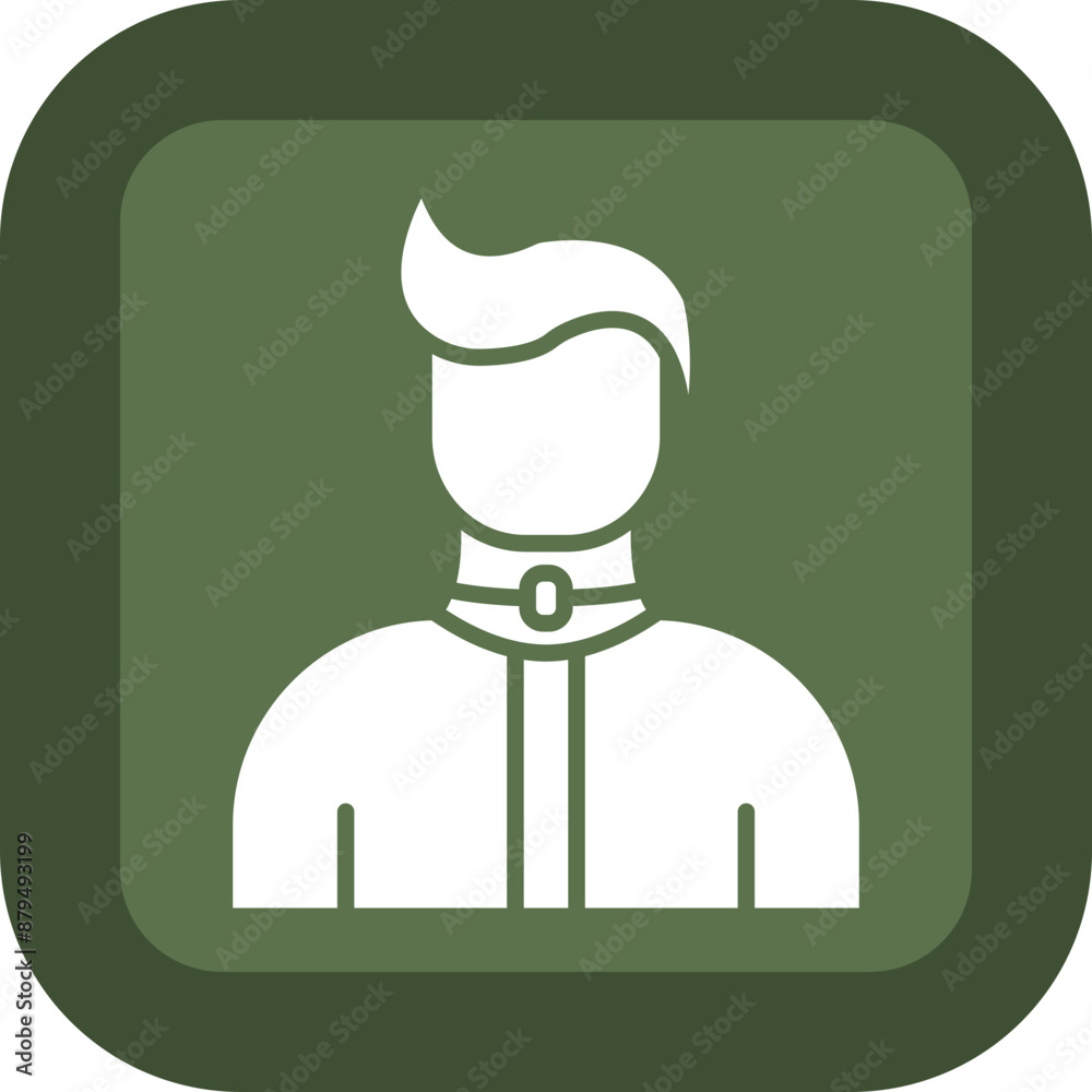 Sticker broken neck glyph green box icon