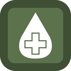 Blood Donation Glyph Green Box Icon