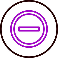 minus Vector Line Purple Circle Black