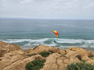 Paragliding the sea